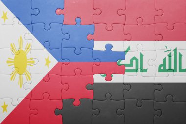 Irak ve Türkiye ulusal bayrak ile bulmaca