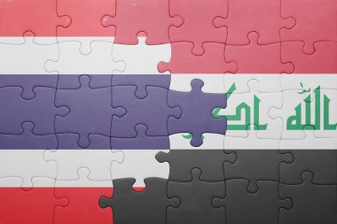 Irak ve Tayland ulusal bayrak ile bulmaca