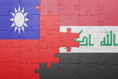 Irak ve Tayvan ulusal bayrak ile bulmaca