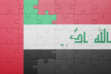 Irak ve Suudi Arabistan ulusal bayrak ile bulmaca