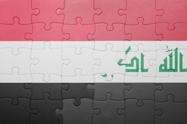 Irak ve yemen ulusal bayrak ile bulmaca