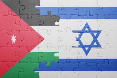 İsrail ve Ürdün ulusal bayrak ile bulmaca