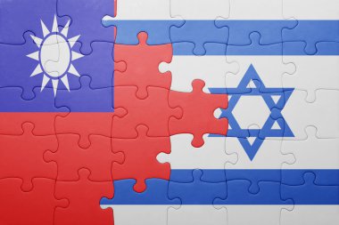 İsrail ve Tayvan ulusal bayrak ile bulmaca