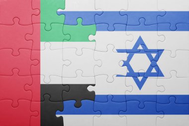 İsrail ve Birleşik Arap Emirlikleri bayrağı ile bulmaca