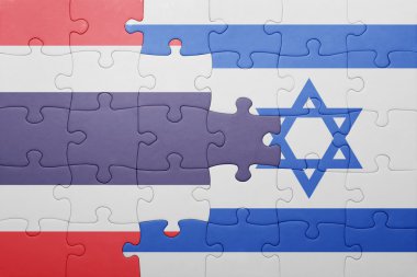 İsrail ve Tayland ulusal bayrak ile bulmaca