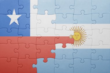 Arjantin ve Şili ulusal bayrak ile bulmaca