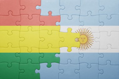Arjantin ve Bolivya Ulusal bayrak ile bulmaca