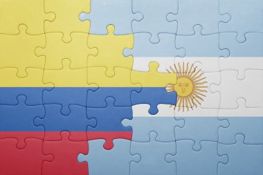 Kolombiya ve Arjantin bayrağı ile bulmaca