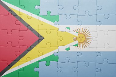 Arjantin ve guyana ulusal bayrak ile bulmaca