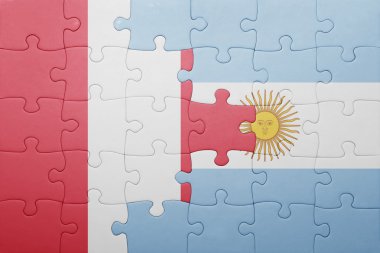 Arjantin ve peru ulusal bayrak ile bulmaca