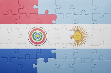 Arjantin ve paraguay ulusal bayrak ile bulmaca