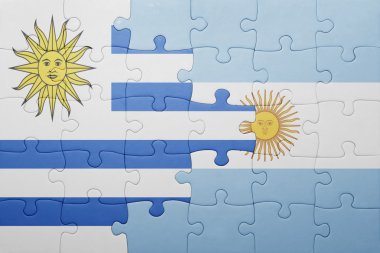 Arjantin ve uruguay ulusal bayrak ile bulmaca