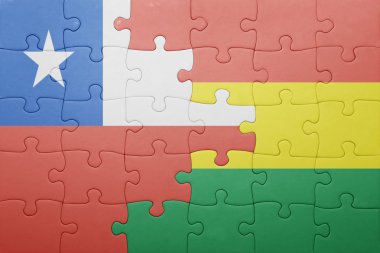 Bolivya ve Şili ulusal bayrak ile bulmaca