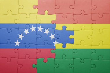 Bolivya ve Şili ulusal bayrak ile bulmaca