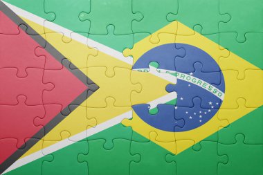Brezilya ve guyana ulusal bayrak ile bulmaca