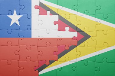 guyana ve Şili ulusal bayrak ile bulmaca