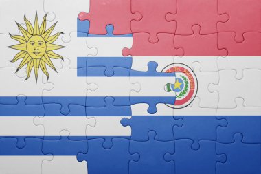 paraguay ve uruguay ulusal bayrak ile bulmaca