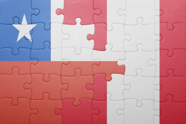 peru ve Şili ulusal bayrak ile bulmaca