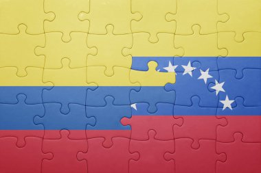venezuela ve Kolombiya ulusal bayrak ile bulmaca