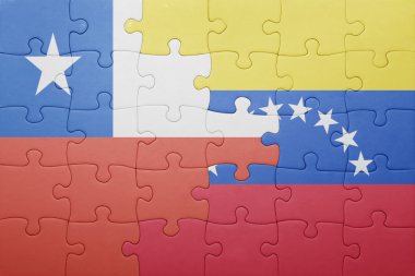 venezuela ve Şili ulusal bayrak ile bulmaca