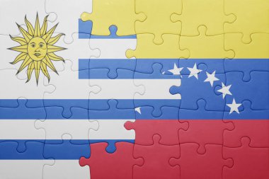 Venezüella ve uruguay ulusal bayrak ile bulmaca