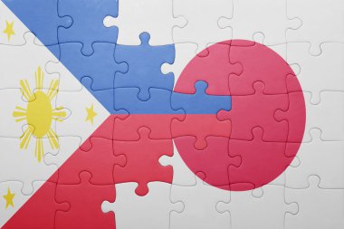 Japonya ve Türkiye ulusal bayrak ile bulmaca