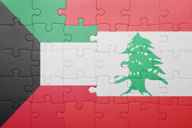 Lübnan ve Kuveyt ulusal bayrak ile bulmaca