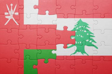 Lübnan ve Umman ulusal bayrak ile bulmaca