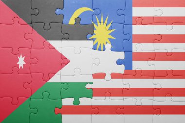 Malezya ve Ürdün ulusal bayrak ile bulmaca