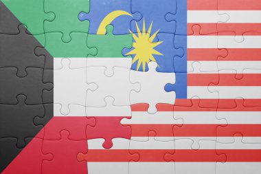 Malezya ve Kuveyt ulusal bayrak ile bulmaca