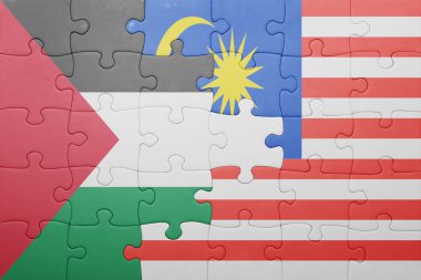 Malezya ve Filistin Ulusal bayrak ile bulmaca