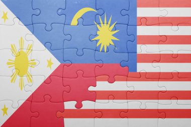 Malezya ve Filipinler ulusal bayrak ile bulmaca