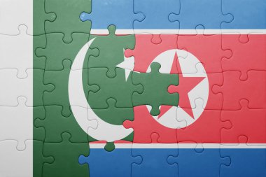 Kuzey Kore ve pakistan ulusal bayrak ile bulmaca