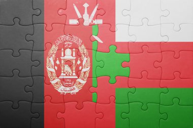 Umman ve Afganistan Ulusal bayrak ile bulmaca