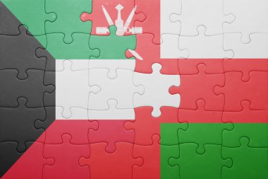 Umman ve Kuveyt ulusal bayrak ile bulmaca