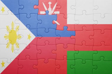 Umman ve Türkiye ulusal bayrak ile bulmaca