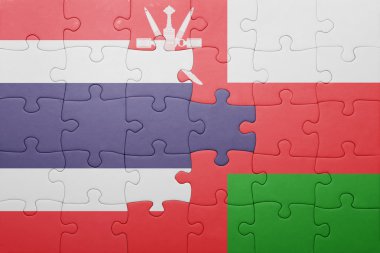 Umman ve Tayland ulusal bayrak ile bulmaca