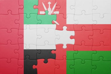 Umman ve Birleşik Arap Emirlikleri bayrağı ile bulmaca