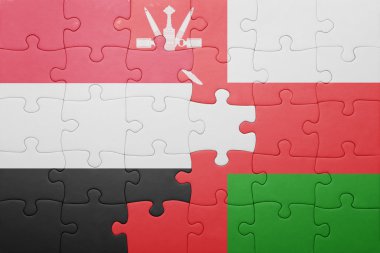 Umman ve yemen ulusal bayrak ile bulmaca