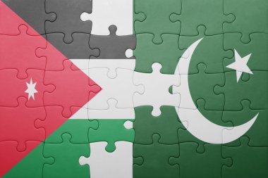 pakistan ve Ürdün ulusal bayrak ile bulmaca