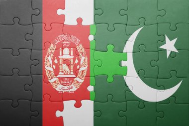 pakistan ve Afganistan Ulusal bayrak ile bulmaca