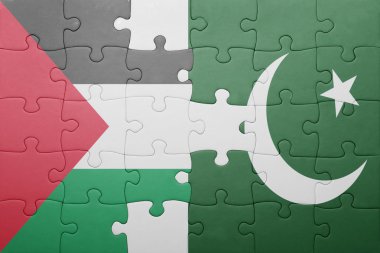 pakistan ve Filistin Ulusal bayrak ile bulmaca