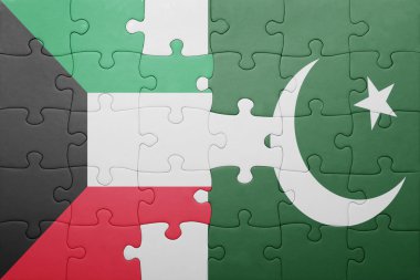 pakistan ve Kuveyt ulusal bayrak ile bulmaca