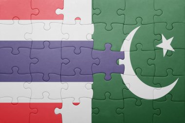 pakistan ve Tayland ulusal bayrak ile bulmaca