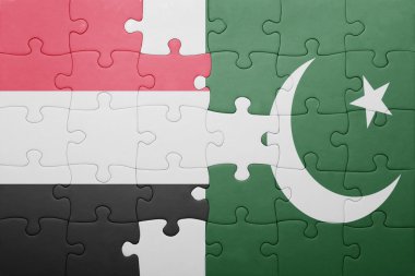pakistan ve yemen ulusal bayrak ile bulmaca