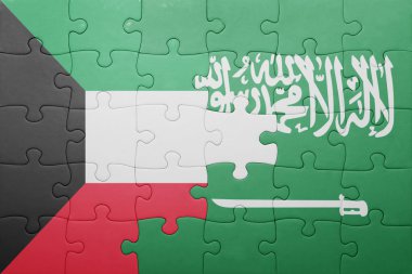 Kuveyt ve Suudi Arabistan bayrağı ile bulmaca
