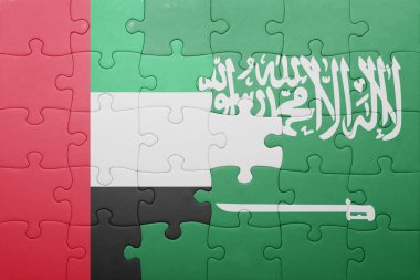 Suudi Arabistan ve Birleşik Arap Emirlikleri bayrağı ile bulmaca