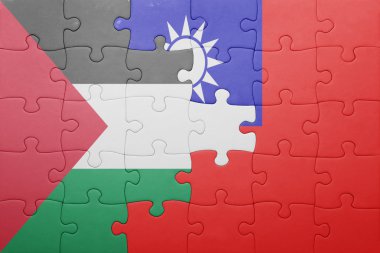 Tayvan ve Filistin Ulusal bayrak ile bulmaca
