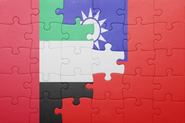 Tayvan ve Birleşik Arap Emirlikleri bayrağı ile bulmaca