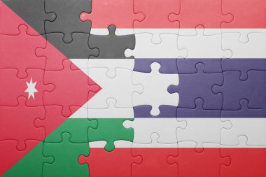 Tayland ve Ürdün ulusal bayrak ile bulmaca